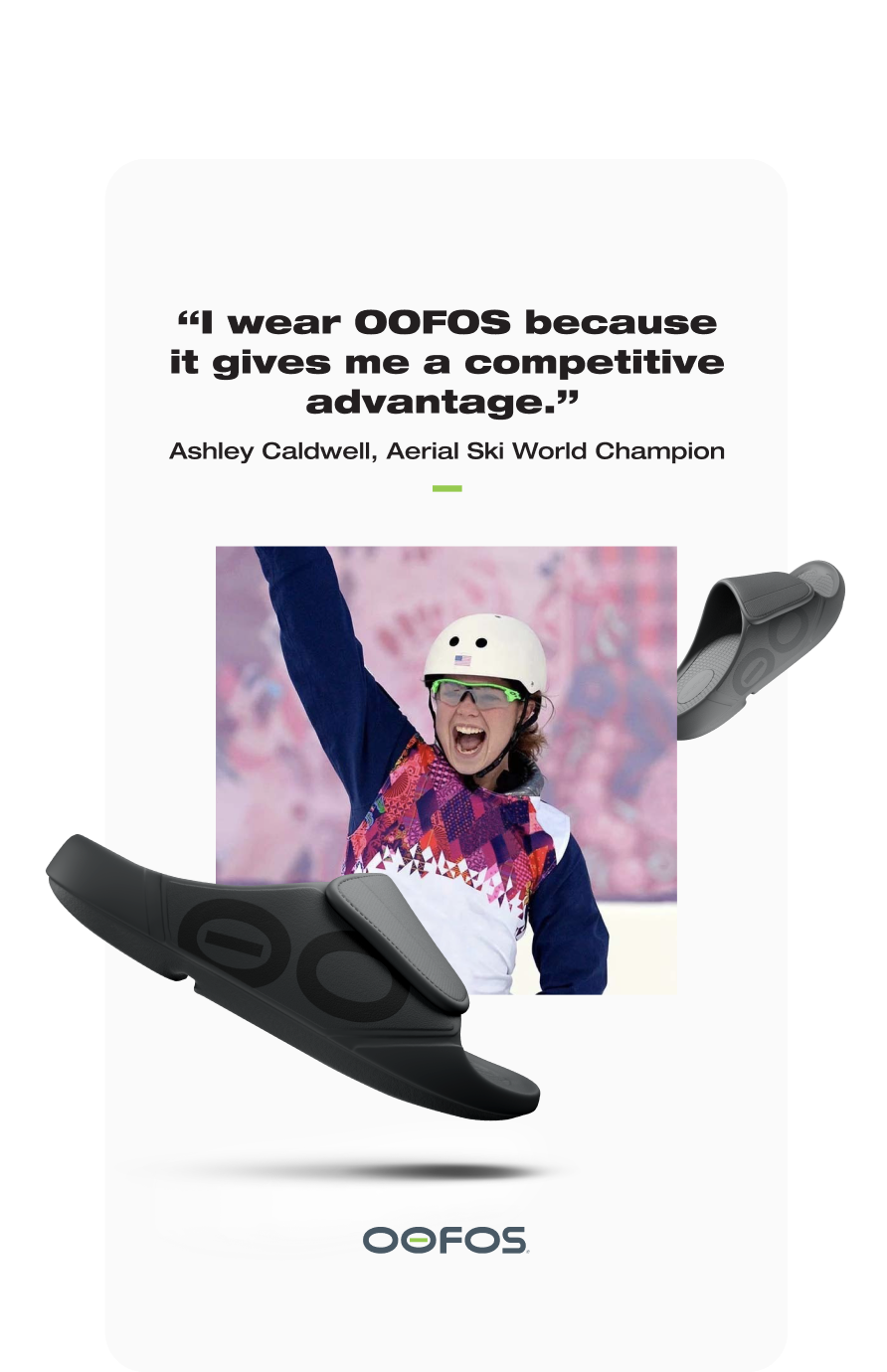 Paid social ad for OOFOS